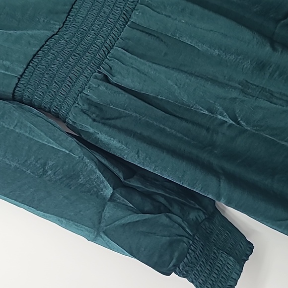 NWT Lucky Brand sea moss satin boho dress medium - Picture 4 of 8